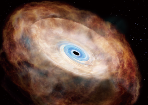 天の川銀河中心領域 (巨大ブラックホール) (想像図)